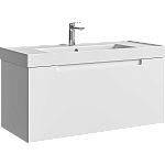 AQWELLA Vancouver подвесная тумба с умывальником в комплекте 101,5 см, цвет белый матовый AQWELLA Vancouver подвесная тумба с умывальником в комплекте 101,5 см, цвет белый матовый