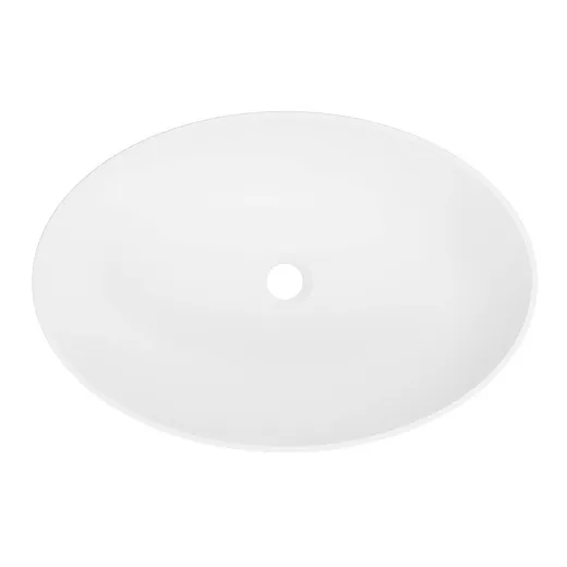 Умывальник Belux Диего 540, эллипс, мебельный, Solid Surface, белый матовый, 4810924295378