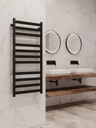 Полотенцесушитель водяной Stinox Verona Luxe 500х1200 чёрный матовый