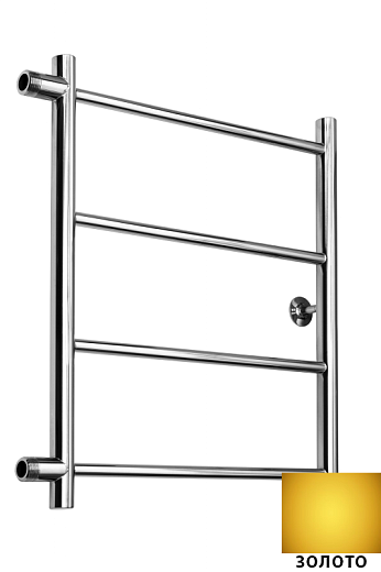 Полотенцесушитель Ростела Виктория боковое подключение 1" 50x60 4 перекладины золото