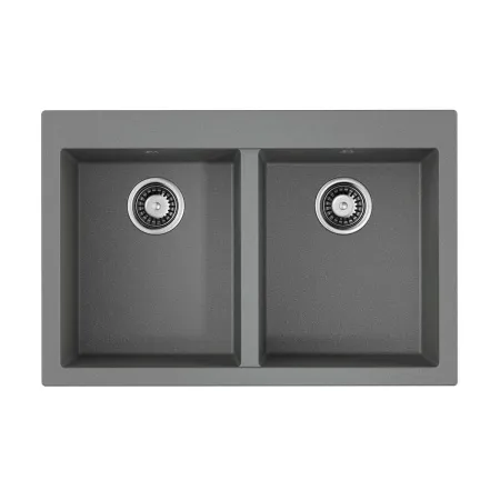 Кухонная мойка Omoikiri Bosen 80-2-GR Tetogranit/leningrad grey