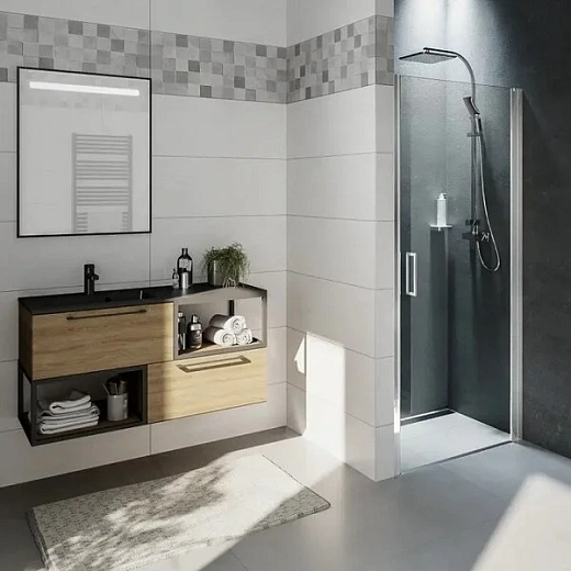 Душевая дверь Riho Novik Z101, G003002120, 90 см, стекло прозрачное, профиль хром