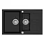 Мойка AquaSanita Tesa SQT 151 601 AW black metallic