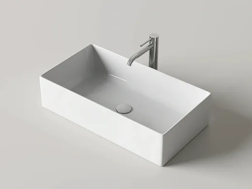 Умывальник накладной Ceramicanova Адель (Adele) 66.5x34x16см, белый, CN6089