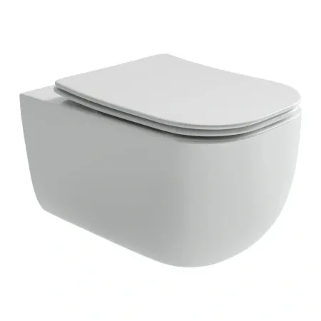 Подвесной унитаз Ceramicanova Noel CN3013 Rimless, безободковый, крышка микролифт, белый, сантехфарфор