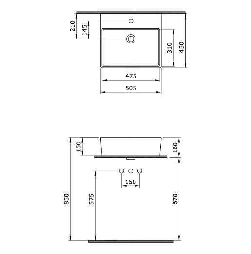 Раковина Bocchi Milano 1216-001-0126 белая