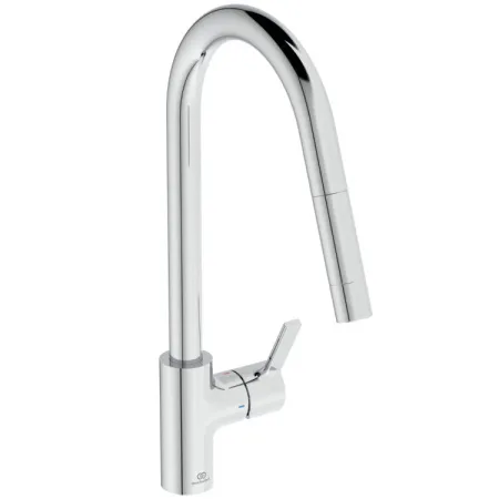Смеситель для кухонной мойки Ideal Standard GUSTO BD414AA с высоким трубчатым вытяжным изливом R-типа
