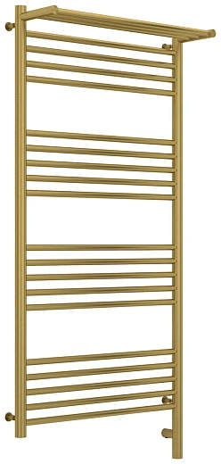 Полотенцесушитель электрический Сунержа Богема 3.0 1200 x 600 с полкой, ширина 63.2 см, высота 132.4 см, состаренная латунь, L/R