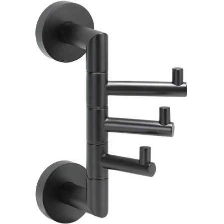 Крючок Bemeta Dark 104206070 тройной, поворотный, черный Крючок Bemeta Dark 104206070 тройной, поворотный, черный