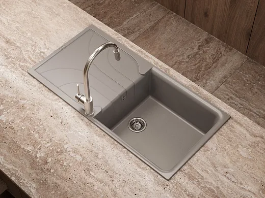 Кухонная мойка Omoikiri Yasugata 100-GR Tetogranit/leningrad grey
