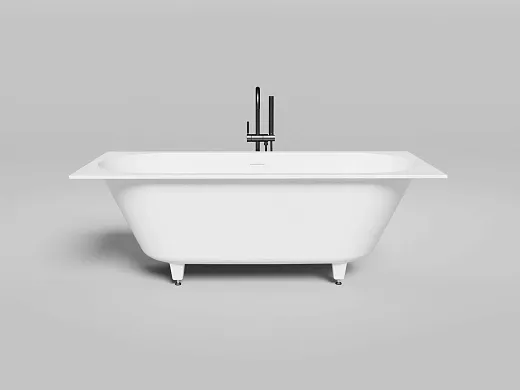 Ванна Salini Ornella Axis Kit 103513MF, 170 х 75 см, из искусственного камня S-Sense, цвет белый матовый, покраска по RAL полностью