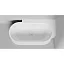 Ванна Salini Perla 1049202MF/1049203MF, 180 х 90 см, из искусственного камня S-Stone, с донным клапаном, левая/правая, цвет белый матовый, покраска по RAL полностью