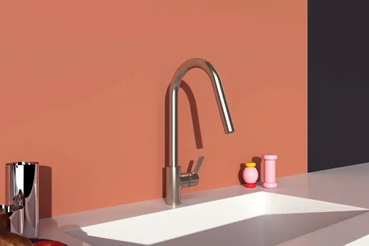 Смеситель для кухонной мойки Ideal Standard GUSTO BD414GN с высоким трубчатым вытяжным изливом R-типа