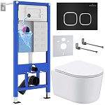 Комплект инсталляции с унитазом 6 в 1 Roxen StounFix Dual Fresh 917914 (состоит из: 710200, Santi 410280B, 530120-01) Комплект инсталляции с унитазом 6 в 1 Roxen StounFix Dual Fresh 917914 (состоит из: 710200, Santi 410280B, 530120-01)
