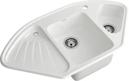 Мойка кухонная GRANFEST CORNER C-1040E иней, 4630018844677