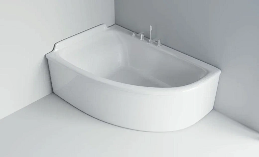 Ванна Astra-Form Анастасия 182x125 пустая, литой мрамор, левая, белая глянцевая, 01010025