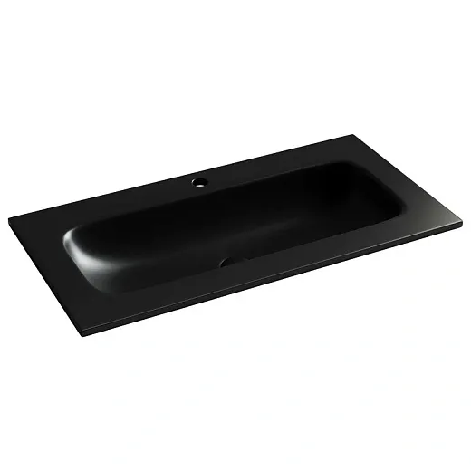 Раковина Ceramicanova Grace CN7019MB, 91 см, сантехфарфор, черный матовый