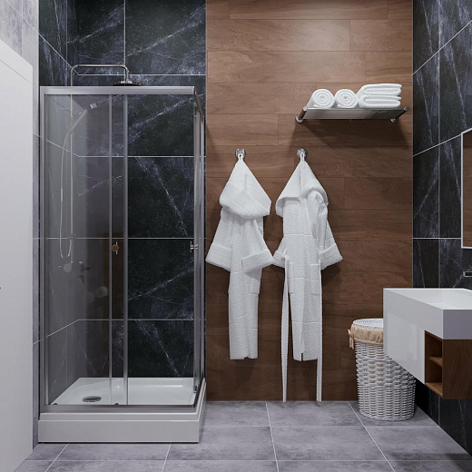 Душевой уголок Тритон Вента Хром А1 80x80 (низкий поддон / стекла прозрачные)