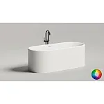 Ванна Salini Перла Плюс 1049102GF, 170 х 80 см, из искусственного камня С-Сенс/S-Sense, цвет белый глянцевый, покраска по RAL полностью