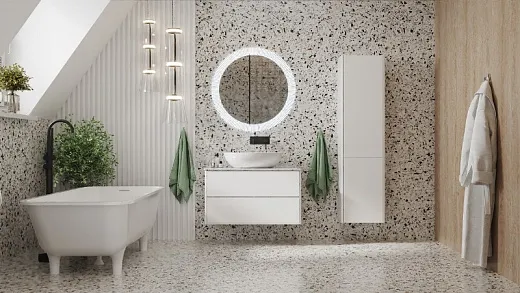 Умывальник Belux Турин 540 эллипс для столешницы solid surface белый матовый, 4810924284266