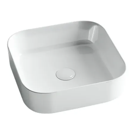 Умывальник Ceramicanova CN6012 38.5х38.5х13.5см накладной квадратный без перелива, CN6012