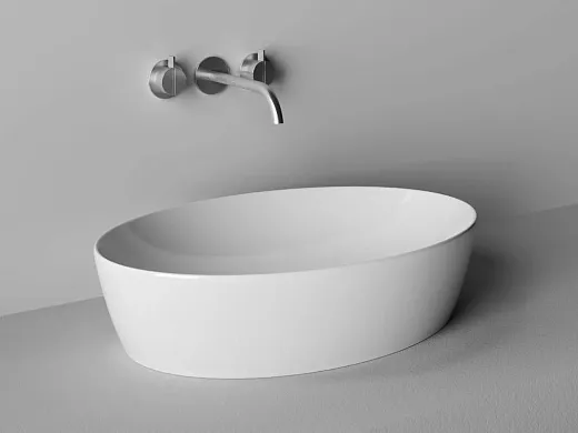 Раковина Ceramicanova Element CN5018 61 x 41 x 15 см, накладная, овальная, без перелива, сантехфарфор