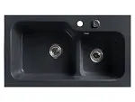 Мойка кухонная Belux SG-REC-DUO 8045-01 Черный обсидиан, 4810924266590
