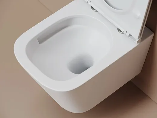 Подвесной унитаз Ceramicanova Союз (Union) безободковый, с сиденьем с микролифтом из дюропласта, смыв Торнадо, CN4009TMW