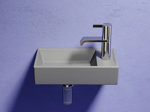 Умывальник подвесной Ceramicanova Element прямоугольный 410х225х105мм чаша слева, CN6051LMH