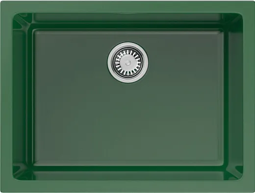Кухонная мойка из керамики Omoikiri Okinoshima 61-U/I-RG Matt Natceramic/royal green