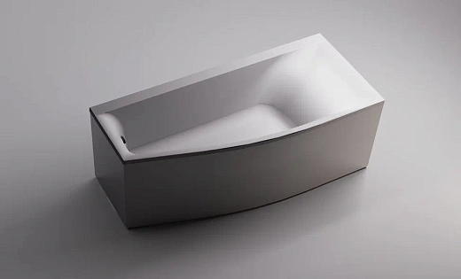 Ванна Astra-Form Скат 170x75x50 пустая, литой мрамор, правая, белая глянцевая, 01010015