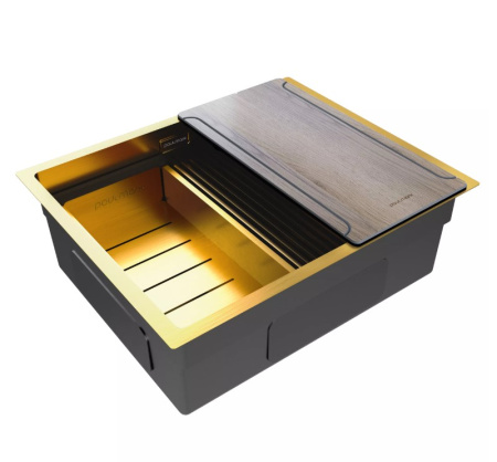 Кухонная мойка Paulmark Next Multi Sink 54 Uni PM785445-BG брашированное золото