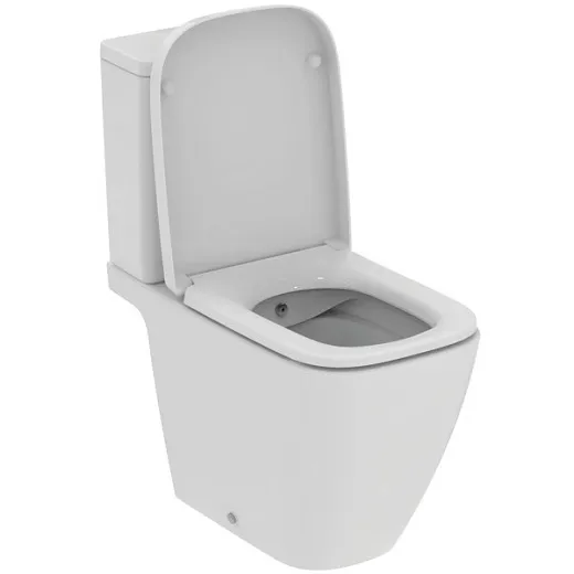 Унитаз напольный безободковый для монтажа с бачком Ideal Standard i.life B T537101, с функцией биде, технология RimLS+