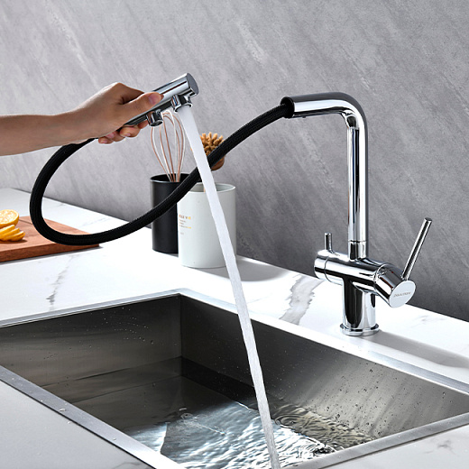 Смеситель PAULMARK SERPENTINE Se213222-CR, (хром)