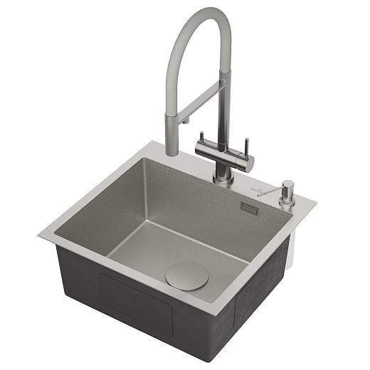Кухонная мойка врезная Roxen Snake 50 (текстурное покрытие)