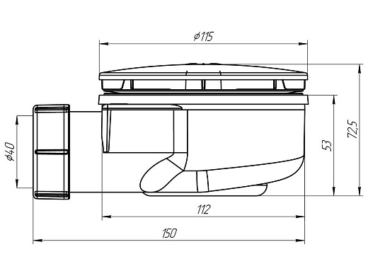 Сифон для поддона Good Door КО00588