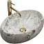 Умывальник Rea LINDA STONE U1020S 48x33 мрамор серый