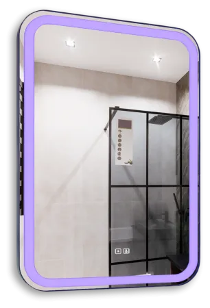 Зеркало Raval Сигма 55х80 сенсор RGB Бегущий свет, Sgm.02.550x800.RGB/W/RL