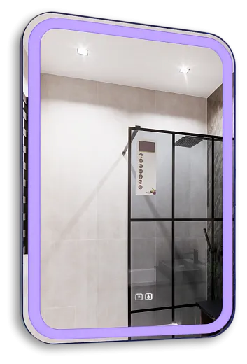 Зеркало Raval Сигма 55х80 сенсор RGB Бегущий свет, Sgm.02.550x800.RGB/W/RL