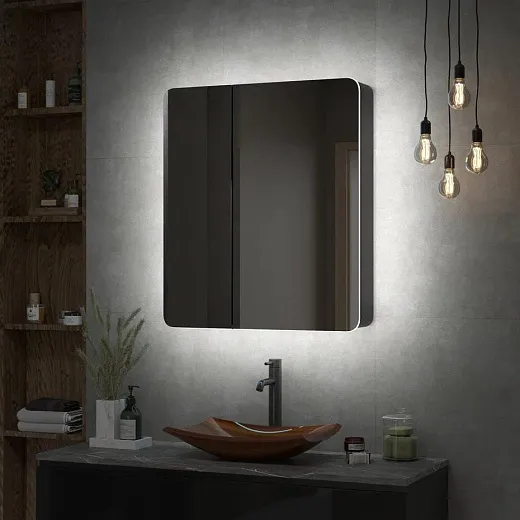 Шкаф с зеркалом Континент Eltoro LED 76x85 с подсветкой и сенсорным управлением