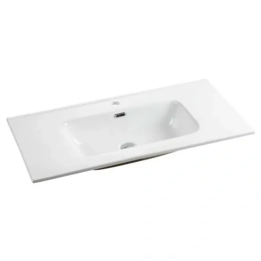 Умывальник Ceramicanova Element CN7003 101х46.5х18см встраиваемый прямоугольный с переливом, CN7003
