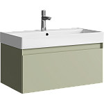 AQWELLA Geometria подвесная тумба под умывальник 81 см, цвет зелёный матовый