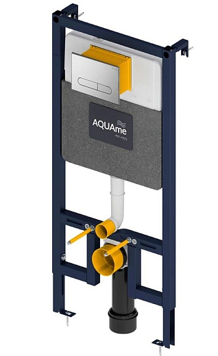Инсталляция для унитаза AQUAme AQM4001CR с кнопкой смыва хром