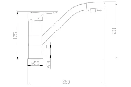 Смеситель для кухни ZorG Steel Hammer SH 321 сатин