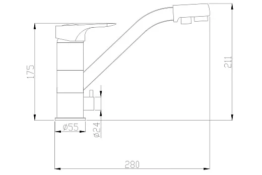 Смеситель для кухни ZorG Steel Hammer SH 321 сатин