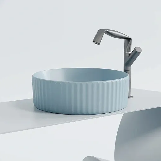 Умывальник Ceramicanova Element CN6057ML 36см сантехфарфор голубой матовый, CN6057ML