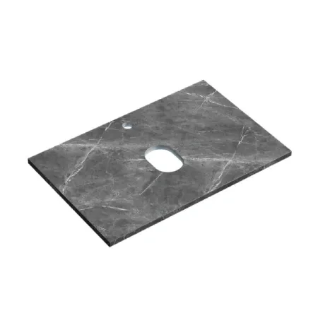 Столешница Sancos TT70A1X, 70 см, керамогранит, с отверстием под смеситель, цвет black sky