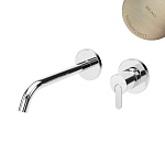 Смеситель для умывальника Bruma Leaf 1670119MM Morning Mist сталь матовая