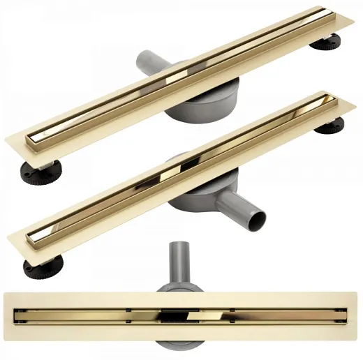 Душевой лоток с решеткой Rea Neo Slim Pro 800 Gold Mirror REA-G5604 золото