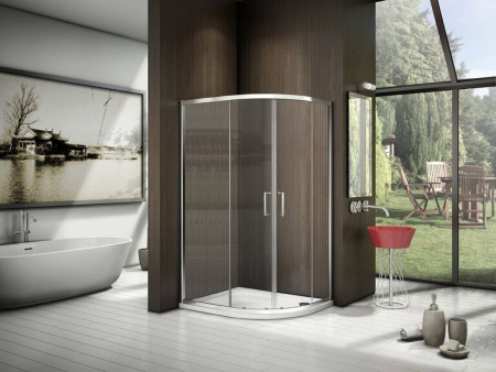 Душевой уголок Good Door Latte R-120-C-WE, 120 х 80 х 185 см, стекло прозрачное, белый, ЛА00004